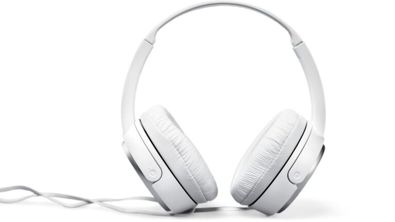 fone de ouvido branco